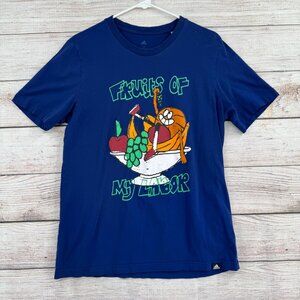 Adidas Fruits of My Labor Short Sleeve T-Shirt Adult Size Medium Blue